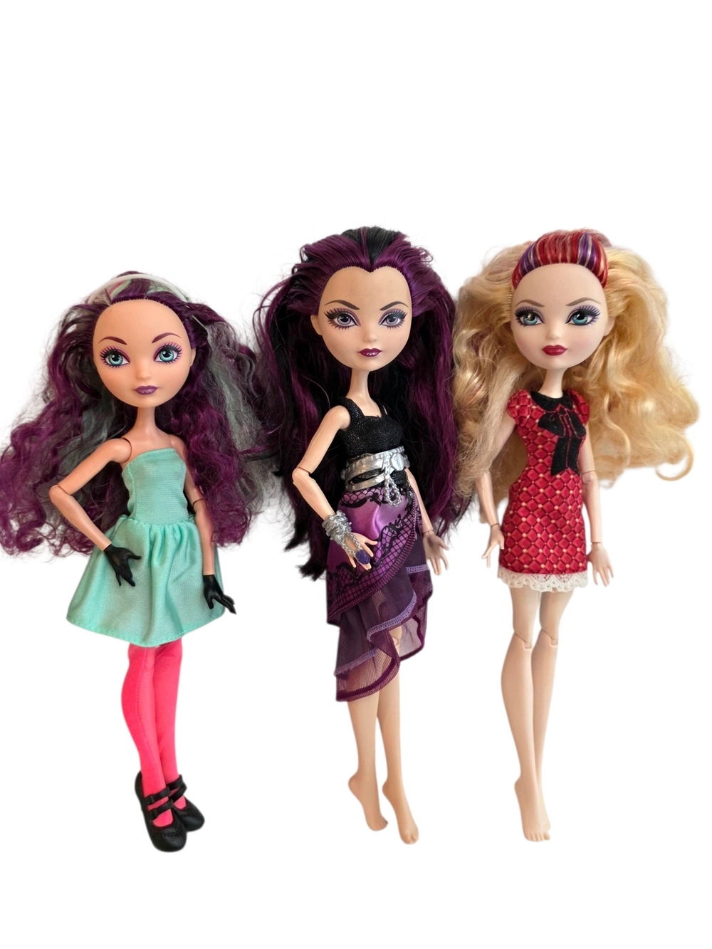 Ever After High Madeline Hatter Raven Queen Apple White Dolls Lot Of 3 Toys Kids